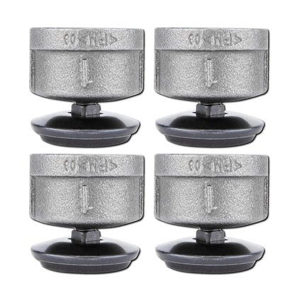 Furniture Leg Levelers for 1” Pipe Legs (4 Pack)