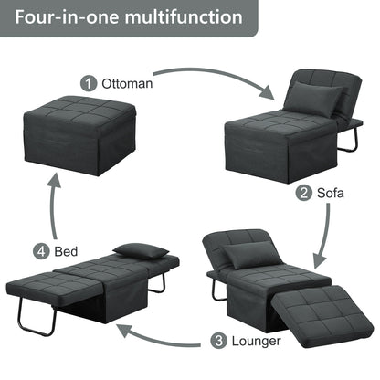 Ainfox 71inch Convertible Sofa Bed Navy Blue,4-in-1 Folding Sofa