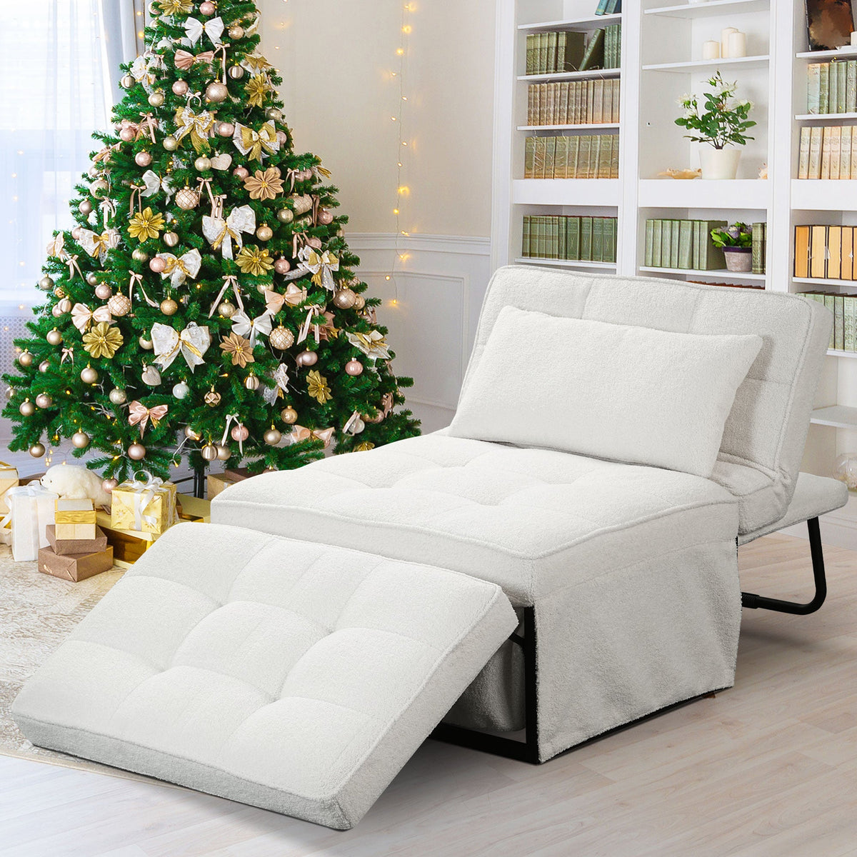 Ainfox 71inch Convertible Sofa Bed Navy Blue,4-in-1 Folding Sofa