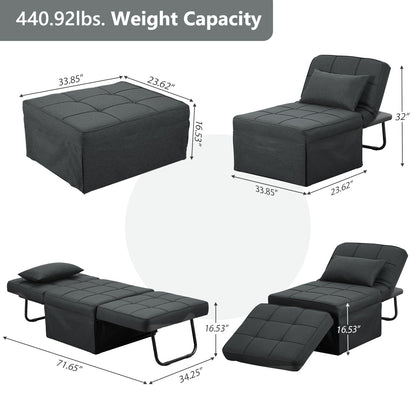 Ainfox 71inch Convertible Sofa Bed Navy Blue,4-in-1 Folding Sofa