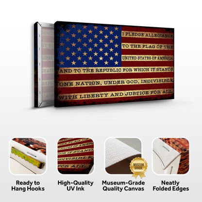 I Pledge Allegiance To The Flag Of USA Sign