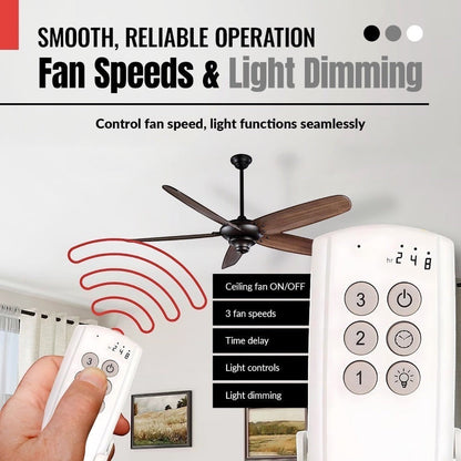 Anderic Substitute Kit for Hunter K6266-01 IN2TX49 Ceiling Fan Remote Control [63T-AC83T-KIT]