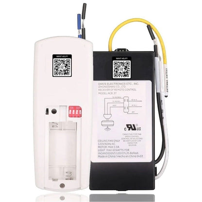Anderic Substitute Kit for Hunter K6266-01 IN2TX49 Ceiling Fan Remote Control [63T-AC83T-KIT]