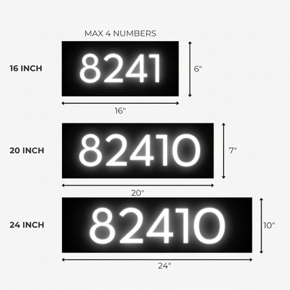 Metal Backlit Address Plaque – Custom LED House Address Sign
