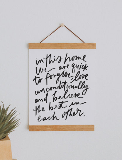 8x10 In this home we are